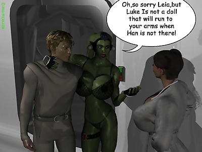 Leia हो जाता है हरा नीचे